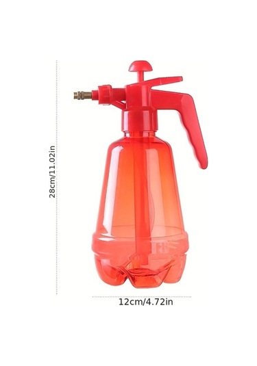 Trendooze Yüksek Kapasiteli Şeffaf Sulama Kabı - Kırmızı, 2.5l Model