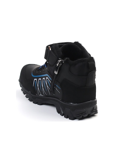 Unisex Çocuk Siyah Sax İçi Kürklü Kışlık Termo Taban Suya Soğuğa Dayanıklı Günlük Rahat Outdoor Bot Saks