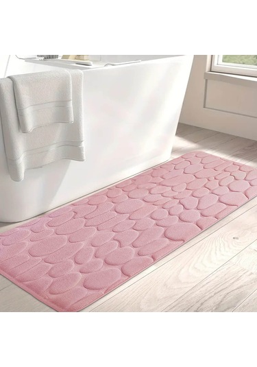 Xindoker Yumuşak Hafızalı Köpük Banyo Halısı, 47" X 20" Ekstra Uzun Kaymaz Banyo Paspası, Yoğun Emici Ve Kir Tutucu Pembe Xindoker Yumuşak Hafızalı Köpük Banyo Halısı, 47" X 20" Ekstra Uzun Kaymaz Banyo Paspası, Yoğun Emici Ve Kir Tutucu Pembe