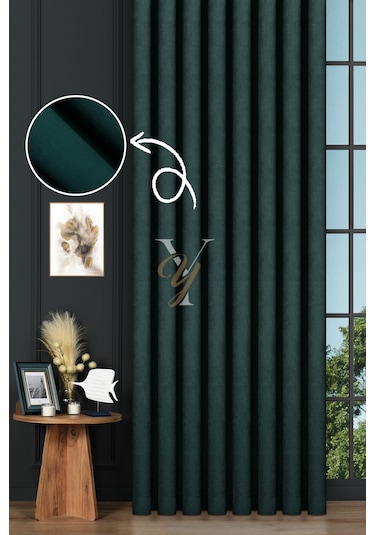 Petek Fon Perde V-1035 Koyu Yeşil Koyu Yeşil