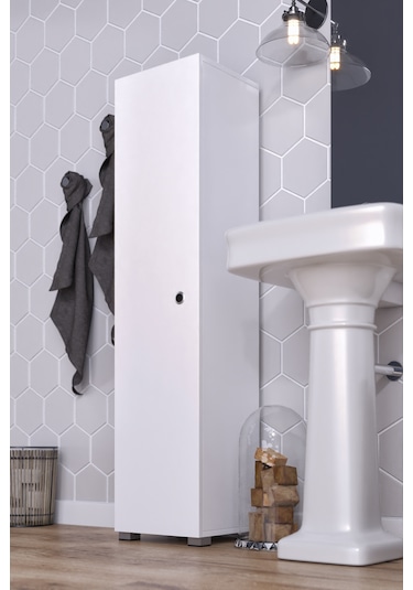 Saltık Çok Amaçlı Banyo Mutfak Balkon Dolabı Kiler Beyaz