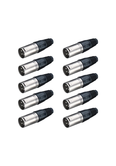 Losen La1006 Xlr 3-pin Erkek Konnektör 10 Lu Paket