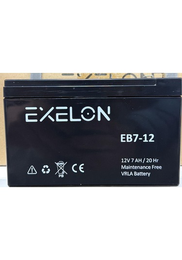 Exelon 12 Volt 7 Amper Akü 151x65x94 2kg
