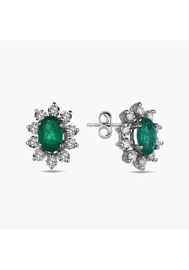 Altınbaş Pırlanta Zümrüt Küpe N11.15