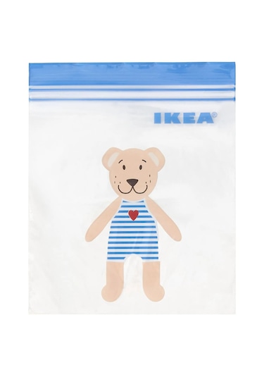 Ikea Istad Mavi-desenli 1 Lt Kilitlenebilir Buzdolabı Poşeti 25