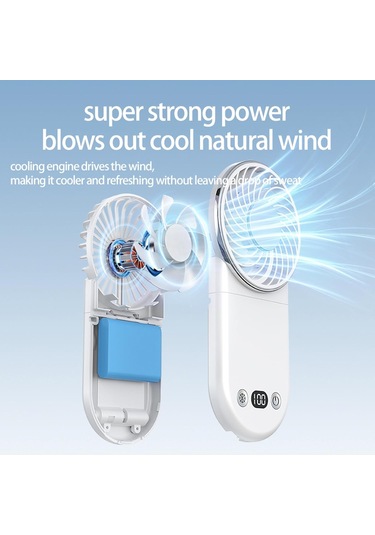Aktif Soğutma Teknolojisi İle Mini El Fan, Seyahat İçin Küçük Fan, Icecompress Face Fan
