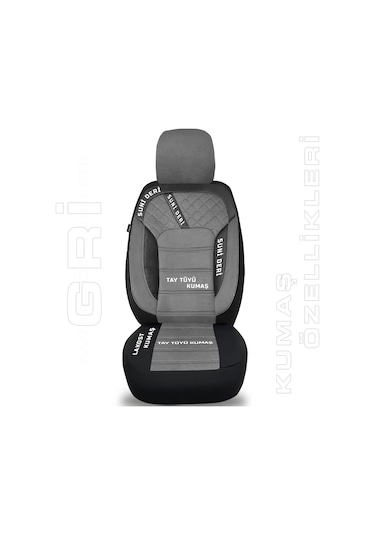 Jeep Compass 1 2007 - 2010 Uyumlu Gri Tay Tüyü Koltuk Kılıfı