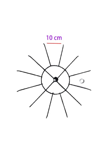 3 Katlı, 12 Siyah Kancalı Bijuteri Standı, Aksesuar Standı Siyah