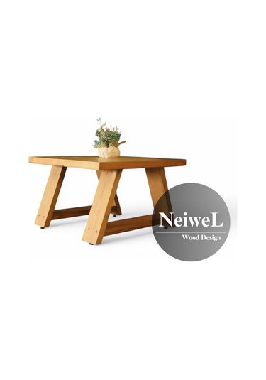 Neiwel Neoz Doğal Ahşap Sehpa-50-50 Açık Ceviz
