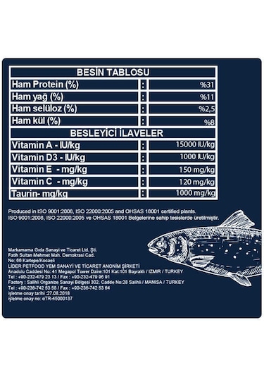 Obivan Somonlu Ve Hamsili Kedi Maması 10 Kg
