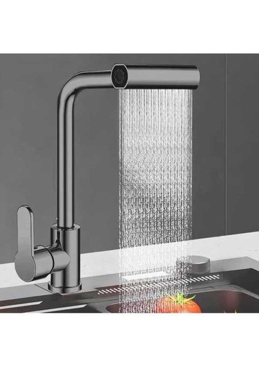 Fastbuy Challenger Gri 2sı 1 Arada 360 Derece Doner Yuksek Basincli Cift Dus Baslikli Tasinabilir Duş Seti Gri Gri