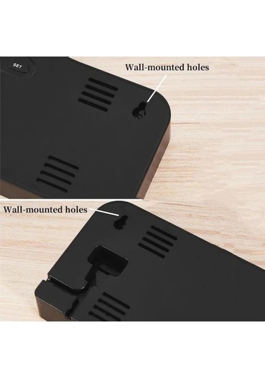 Ulzyvf 9 Büyük Mavi Dijital Duvar Saati Sıcaklık Tarih Hafta Zamanlama Geri Sayım Işığa Duyarlı Masa Saati 2 Alarm 12/24h Le Mavi