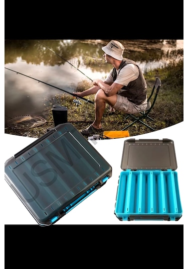 Rapala Kutusu Çift Taraflı Jig Yem Kutusu 20x17x4.5 Mavi