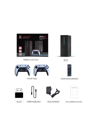 X12 500gb Android Tv+game Cube 4k Hdmı +ethernet 3d Retro Arcade Oyun Konsolu
