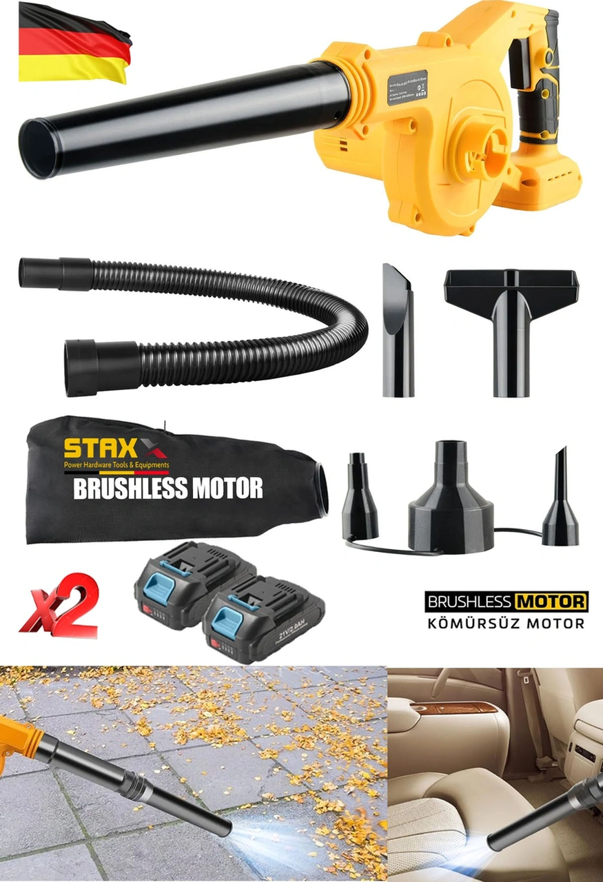 Staxx ST2091 40V 10AH Devir Ayarlı X2 Akülü Üfleme Temizleme Makinesi