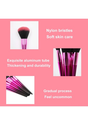 Vkemall 7 Parça Yumuşak Fırça Seti - Fondöten, Allık, Far Ve Kaş İçin Profesyonel Makyaj Fırçaları