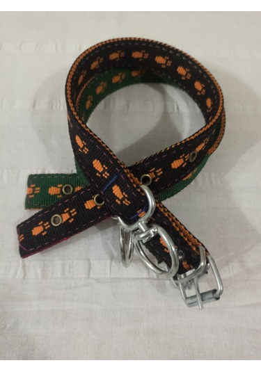Kozaklı Köpek Tasması Çok Renkli 55-60 CM 3 CM Çok Renkli