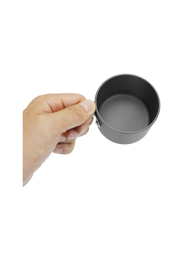 Neevoyu Alüminyum Çelik Kamp Bardakı 160ml - Dayanıklı, Hafif, Maka, Piknik Ve Seyahat İçin Kahve/çay Bardağı Gri