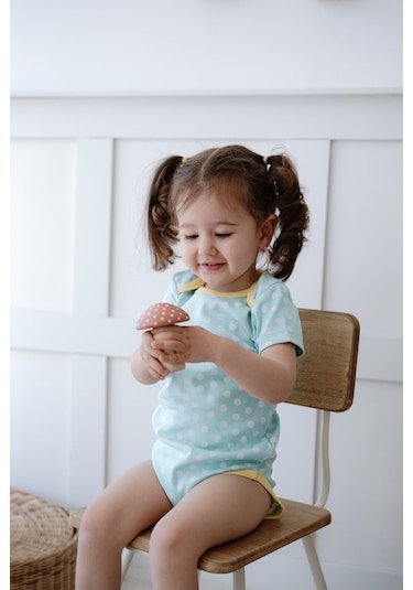 Lilabio %100 Pamuk 3'lü Kısa Kollu Bebek Body Renkli Çok Renkli