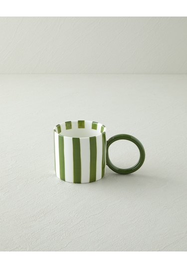 English Home Boldy Lines New Bone China Kupa 350 Ml Yeşil Yeşil