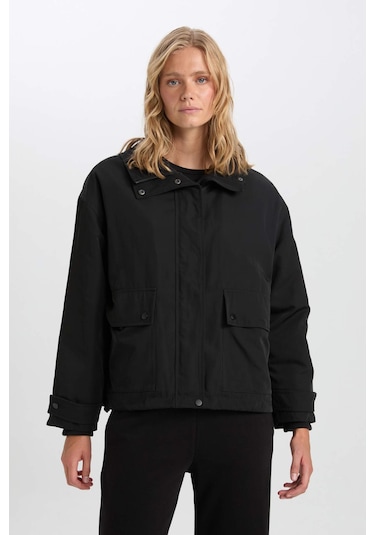 DeFacto Su Geçirmez Kapüşonlu Cepli Çıtçıtlı İçi Çıkarılabilir Mont C6878AX25SPBK27 Siyah DeFacto Su Geçirmez Kapüşonlu Cepli Çıtçıtlı İçi Çıkarılabilir Mont C6878AX25SPBK27 Siyah