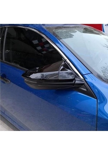 Ebal Otomotiv Honda Civic FC5 Batman Yarasa Ayna Kapağı Piano Black  / 2016-2021