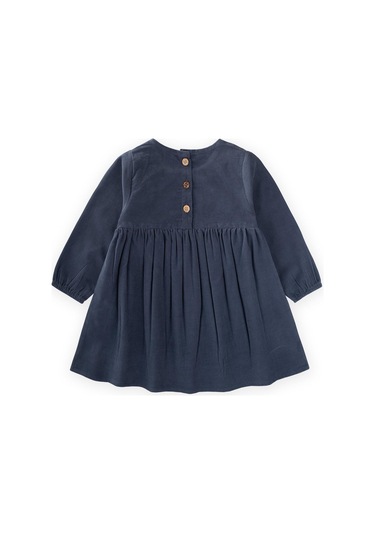 Kadife Elbise 1-8 Yaş Lacivert Lacivert