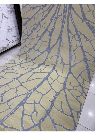 Saray Halı Vizyon 11145 Rs 200X300 Krem Gri Simli Ağaç Model 6 M2