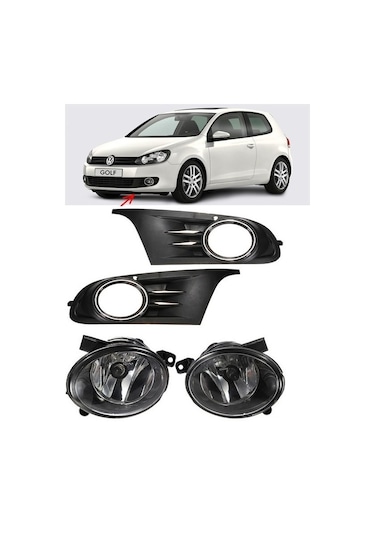 Aem Vw Golf 6 Sis Lambası Sis Farı Çerçeveli Oem 2009 / 2013