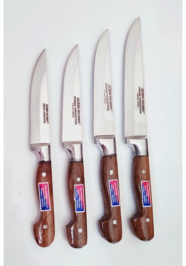 Çelikörs 4'lü Mutfak Sebze Bıçak Seti Ahşap