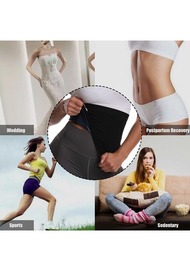 Kangvka Unisex S/m Siyah Bel Daraltıcı: Egzersizde Yağ Yakımı, Postpartum İyileşme Ve Bel Desteği Sağlar SiYAH