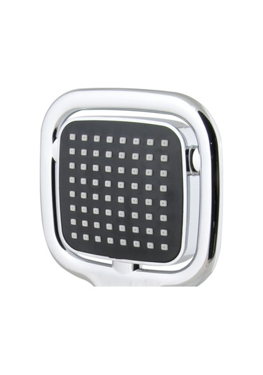 Qianfan Duş Seti Kare Siyah Tepe Duş Takımı Mono Masaj Etkili Su Krom