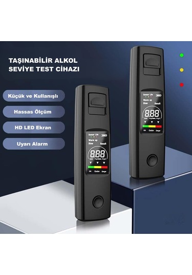 Hymark Taşınabilir Alkol Ölçüm Test Cihazı Trafik Alkol Tester Yüksek Hassasiyet Hızlı Tepki Şarjlı Dahili Pil Diğer