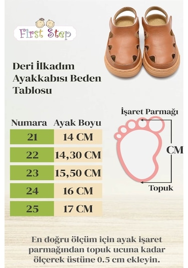 Hakiki Deri Çocuk Sandalet Krem D-466 Beyaz