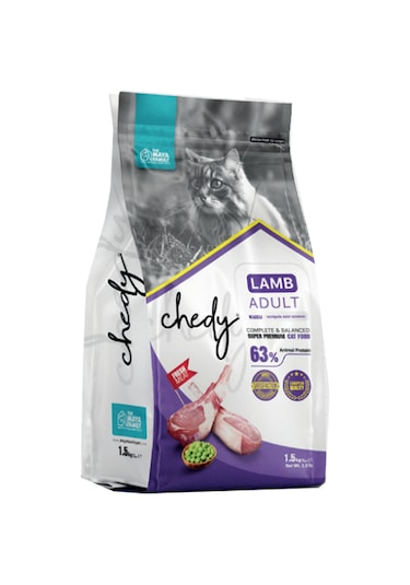 Chedy Kuzu Etli Yetişkin  Kedi Maması 1500 G