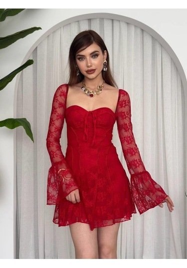 The İstanbul Evita Mini Elbise Altın