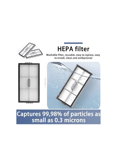 Leasetake Roborock Saros 10r / G20s Ultra Robot Süpürge Parçaları İçin Yedek Aksesuarlar Ana Yan Fırça Hepa Filtresi