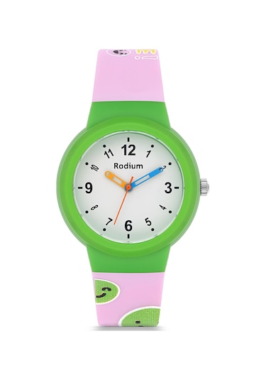 Rodium Analog Çocuk Kol Saati - Pembe Standart Pembe-yeşil
