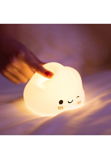 Wezone Silikon Yatağa Yakın Atmosfer Lambası - Bebek Ve Anne Uyku Işığı, 5 Seviye Aydınlatma, 30 Dakika Zamanlayıcı, 400mah Pil, Beyaz Dokunarak Aç/kapat Diğer