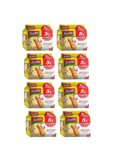 Indomie Tavuklu Hazır Noodle 8'li 5 x 75 G