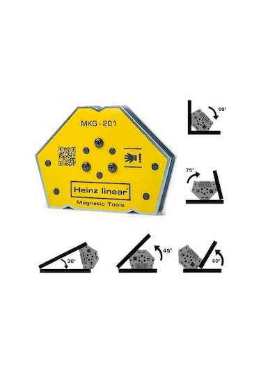 Heinz Linear Manyetik Kaynak Gönyesi 5 Açılı Mkg-201