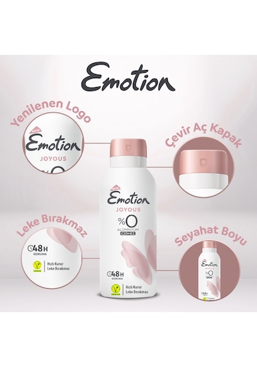 Emotion Joyous Kadın Deodorant 4x90 Ml Seyahat Boy