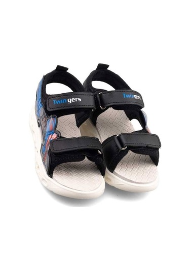 2020 Çocuk Okul Öncesi Hafif Işıklı Sandalet Siyah