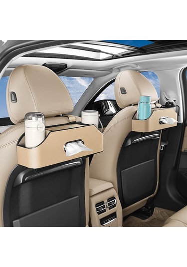 Xiyyadms Araç Koltuk Düzenleyici: Telefon Tutucu, Bardak Yuvası, Mendil Kutusu İle Çok Fonksiyonlu Araç Depolama Çözümü