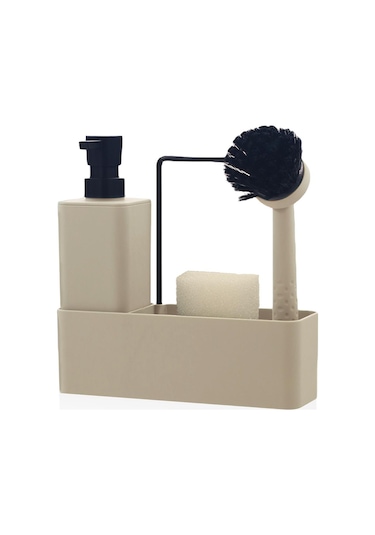 The Mia Plain Sıvı Sabunluk Seti Bej