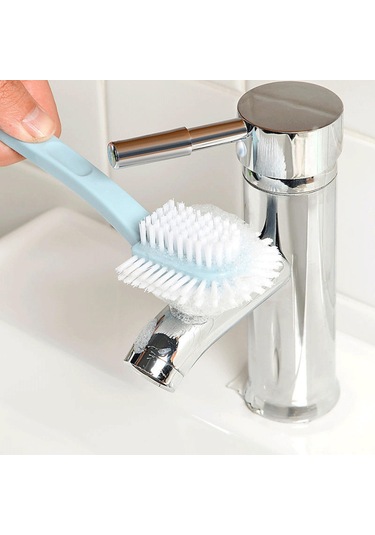 Suntek Ayakkabı Temizleme Fırçası, Uzun Saplı Temizleyici, Mavi