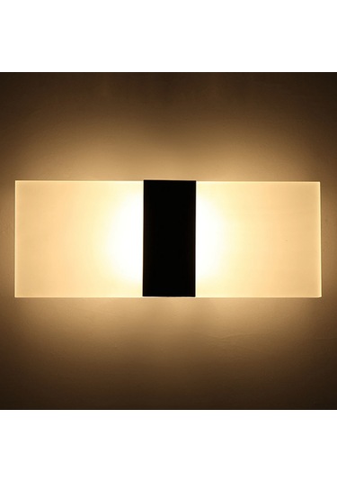 Ximistore9 Led Duvar Aydınlatması, Akrilik + Alüminyum, Dönüştürülebilir Işık Yönü, Güneş Işığı, S Sıze, Siyah Diğer