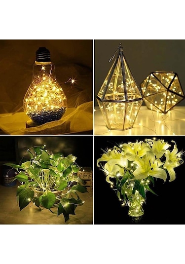 Led Işıklı Peri Tel (Tel Led) 10 metre Günışığı