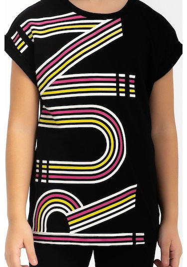 Roly Poly 2776 Run Siyah Kız Çocuk Bermuda Tayt Takım