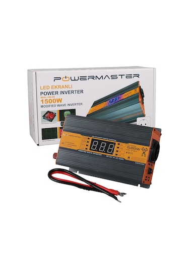 Powermaster Pm-1500a 12 Volt 1500 Watt Led Ekranlı Power Inverter